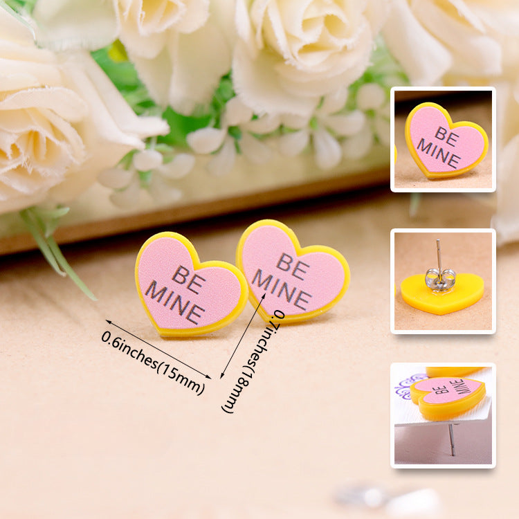 Wholesale Valentine's Day Love Acrylic Earrings